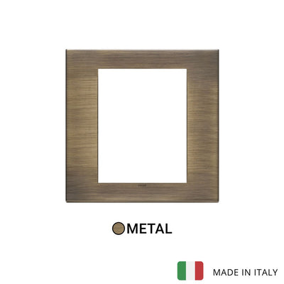 Vimar Eikon Exe Plate 8M Metal Antique Brushed Bronze