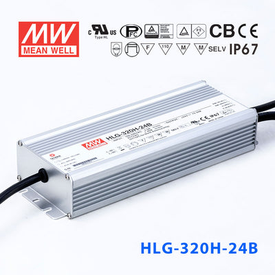 Mean Well HLG-320H-24AB Power Supply 320W 24V - Adjustable and Dimmable 13.34A
