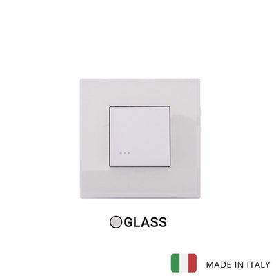 Vimar Eikon Glass 1 Gang Switch - Milky White - 16A