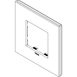 Vimar Eikon Plate 2M Glass Satin Black - Square - PHOTO 1