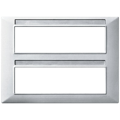 Vimar Plana Plate 14M Technopolymer Matt Silver