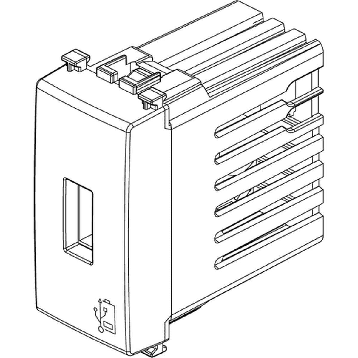 Vimar Arke USB Supply Unit 5V 1.5A 1M Aluminium - PHOTO 2