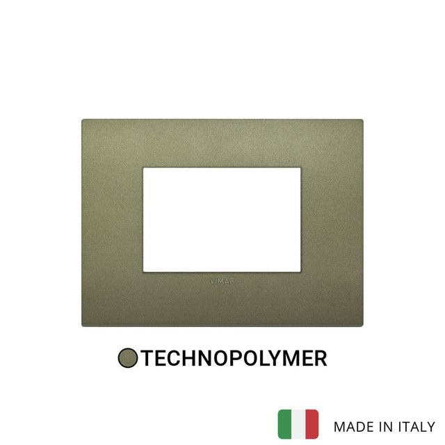Vimar Arke Classic Plate 3M Technopolymer Matt Green