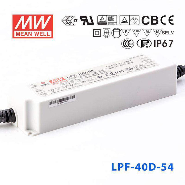 Mean Well LPF-40D-54 Power Supply 40W 54V - Dimmable 760mA