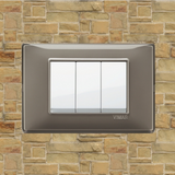 Vimar Plana Plastic 3 Gang Switch - Reflex Ash - 16A - PHOTO 2