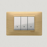 Vimar Plana Wood 3 Gang Switch - Wood Maple - 16A - PHOTO 1