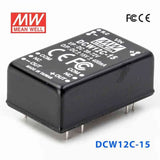 Mean Well DCW12C-15 DC-DC Converter - 12W - 36~72V in ±15V out 400mA
