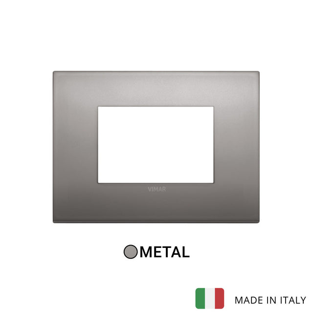 Vimar Arke Classic Plate 3M Metal Black Nickel