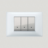 Vimar Plana Plastic 3 Gang Switch - White - 16A - PHOTO 2