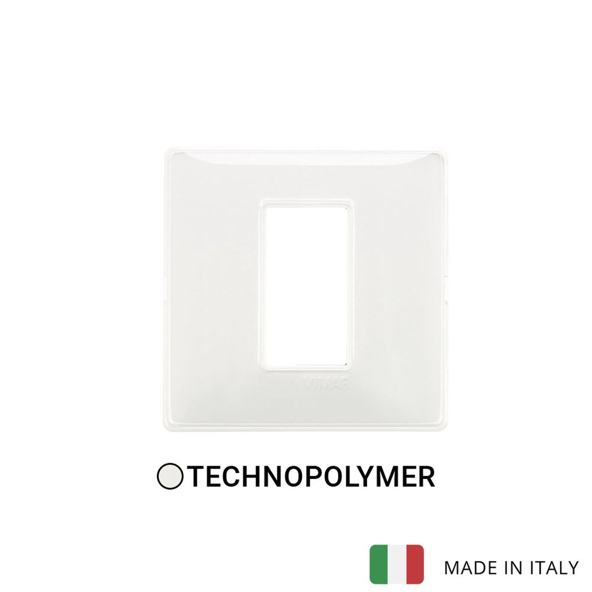 Vimar Plana Plate 2M Technopolymer Snow - Square
