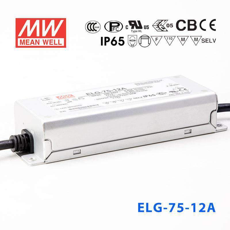 Mean Well ELG-75-12A Power Supply 60W 12V - Adjustable 5A