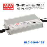 Mean Well HLG-600H-15AB Power Supply 540W 15V - Adjustable and Dimmable 36A