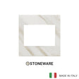 Vimar Eikon Exe Plate 3M Marbl Stoneware White Calacatta