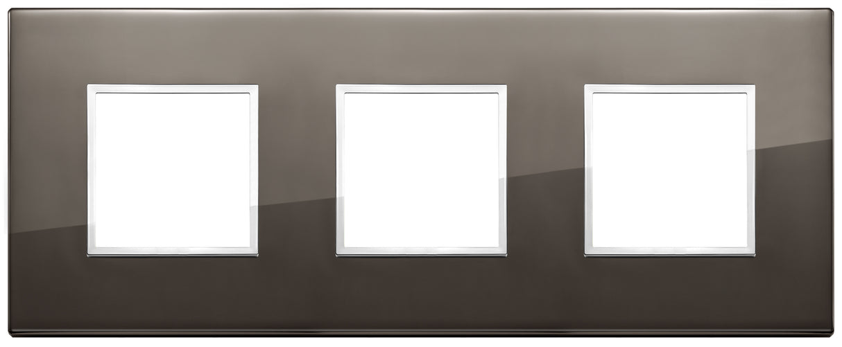 Vimar Eikon Evo Plate 6M (2+2+2) 71MM Aluminium Black Sapphire