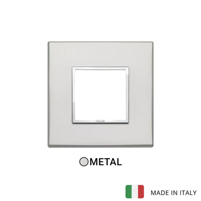 Vimar Eikon Evo Plate 2M Aluminium Silver - Square
