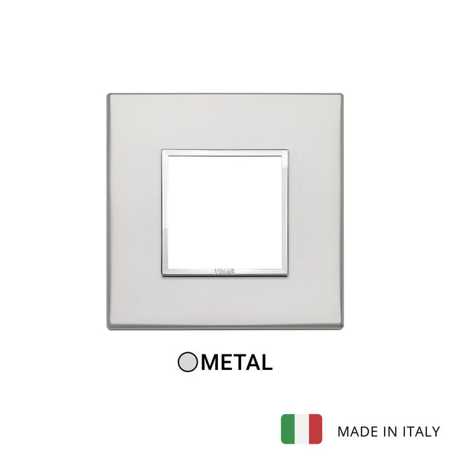 Vimar Eikon Evo Plate 2M Aluminium Silver - Square