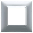 Vimar Plana Plate 2M Technopolymer Matt Silver - Square