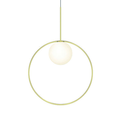 Pablo Pendant Bola Halo 22" Brass