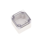 Boxco S-Series 80x80x60mm Plastic Enclosure, IP67, IK08, ABS, Transparent Cover, Screw Type - PHOTO 1