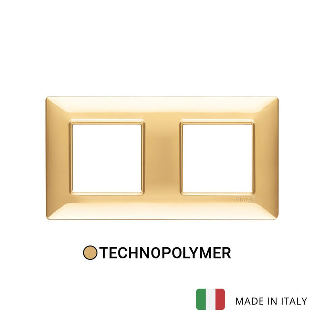 Vimar Plana Plate 4M(2+2) 71mm Technopolymer Polished Gold