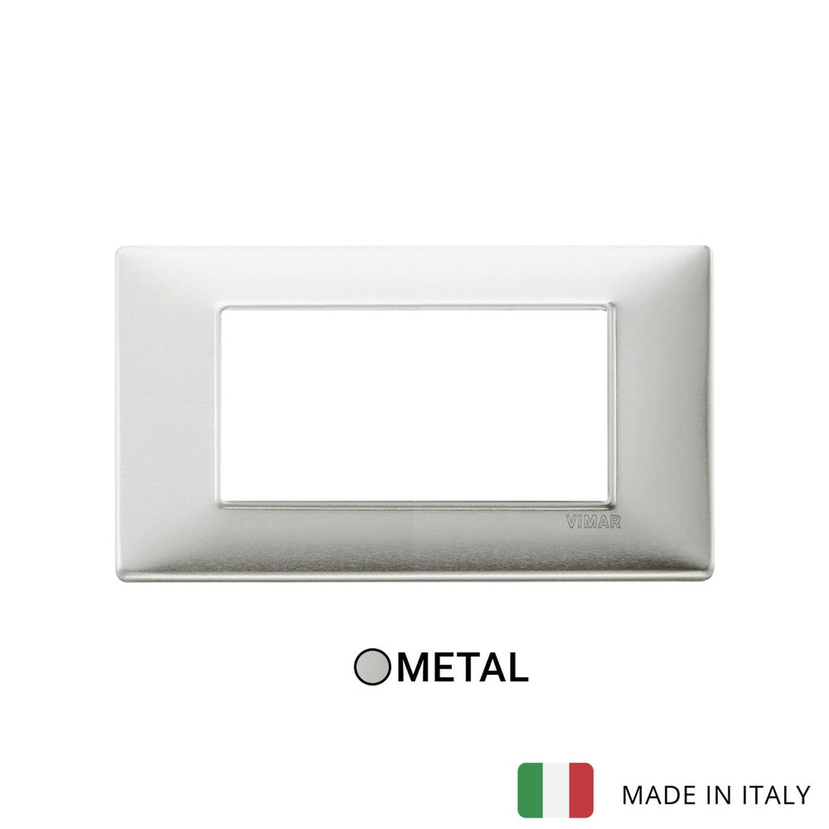 Vimar Plana Plate 4M Brushed Aluminium