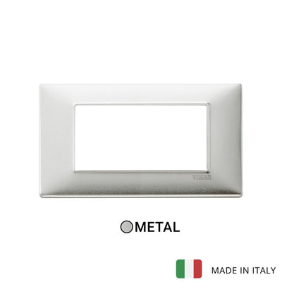 Vimar Plana Plate 4M Brushed Aluminium
