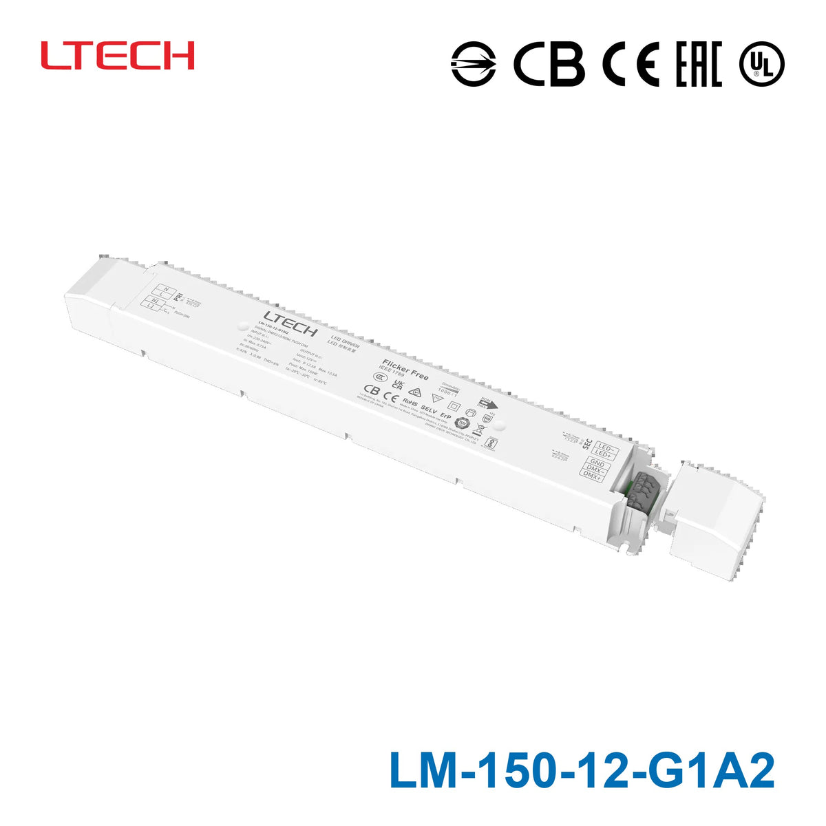 Ltech LED Driver 0-10V 150W 12V - LM-150-12-G1A4 12.5A