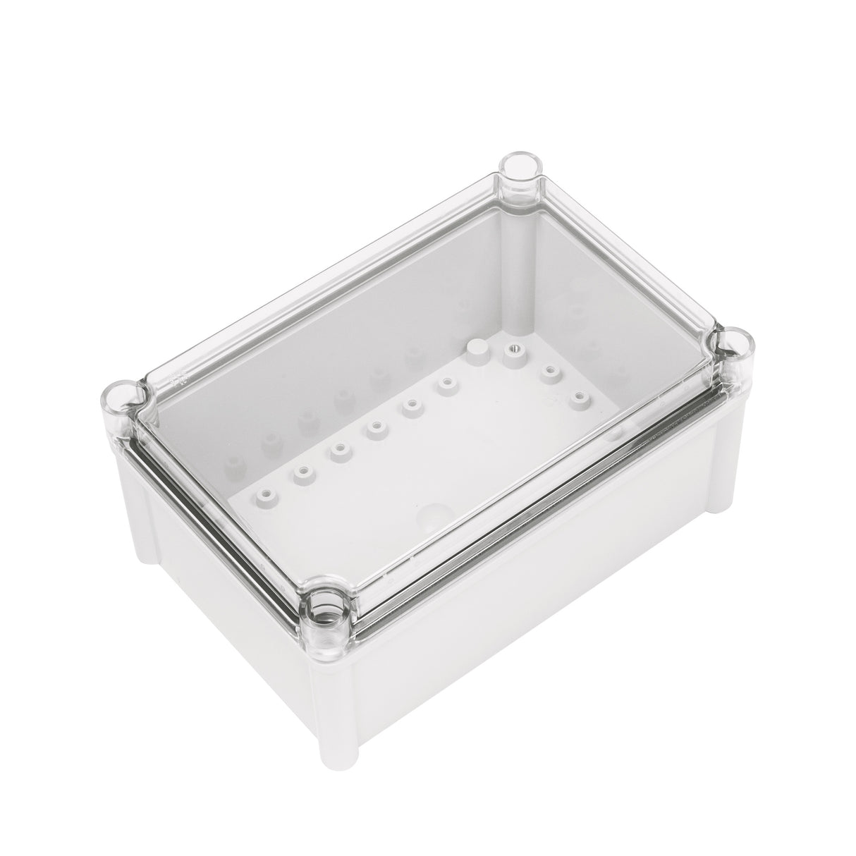 Boxco S-Series 190x280x130mm Plastic Enclosure, IP67, IK08, ABS, Transparent Cover, Screw Type - PHOTO 1
