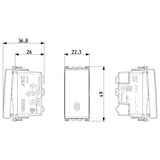 Vimar Arke 1P 16AX 1-Way Switch Metal - PHOTO 1