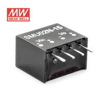 Mean Well SMU02N-15 DC-DC Converter - 2W - 21.6~26.4V in 15V out 133mA