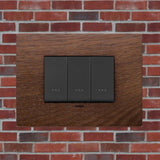 Vimar Eikon Wood 3 Gang Switch - American Walnut - 16A - PHOTO 9