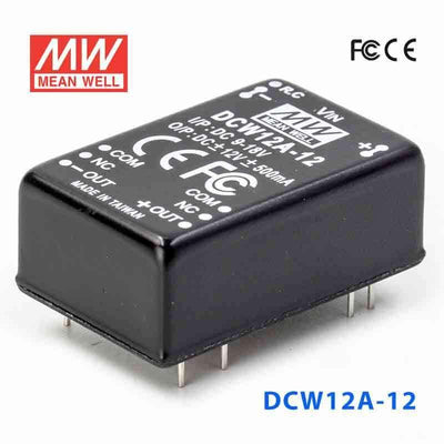 Mean Well DCW12A-12 DC-DC Converter - 12W - 9~18V in ±12V out 500mA