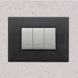 Vimar Eikon Metal 3 Gang Switch - Brushed Black - 16A - PHOTO 9