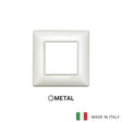 Vimar Plana Plate 2M Metal Pearl Silver - Square