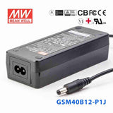 Mean Well GSM40B12-P1J Power Supply 40W 12V 3.34A