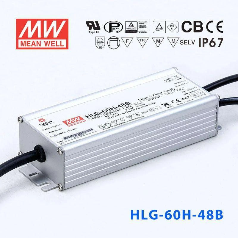 Mean Well HLG-60H-48B Power Supply 60W 48V - Dimmable 1.3A