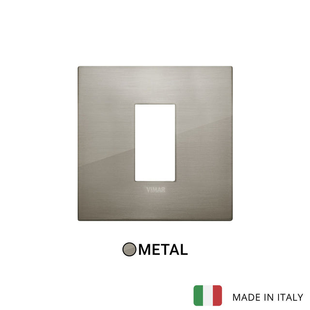 Vimar Arke Classic Plate 1M Metal Stainless Steel