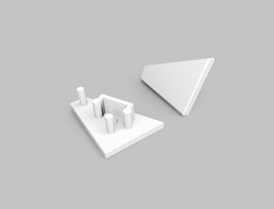 Archilight End Cap for ANGULA Corner Profile - Without Wiring Holes - White