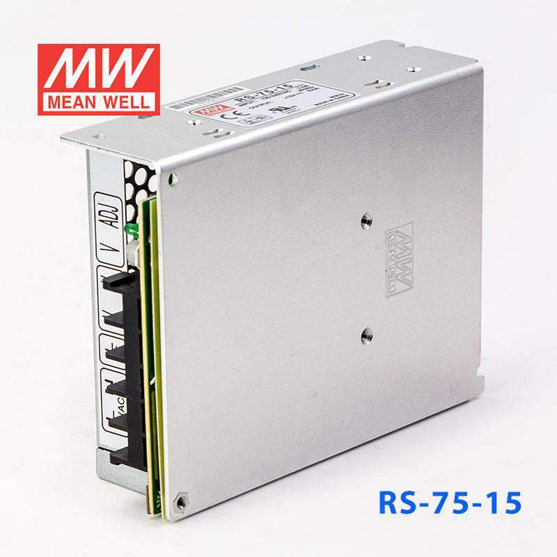 Mean Well RS-75-15 Power Supply 75W 15V 5A - PHOTO 1