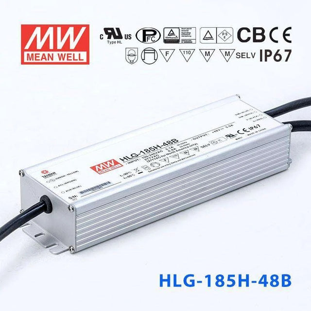 Mean Well HLG-185H-48B Power Supply 185W 48V- Dimmable 3.9A