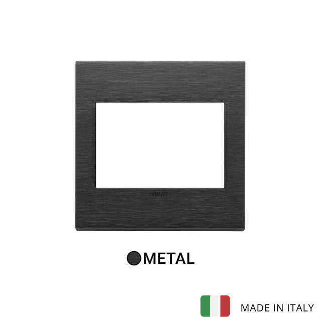 Vimar Eikon Exe Plate 3M Metal Brushed Black