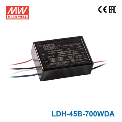 Mean Well LDH-45B-700WDA DC/DC LED Driver CC 700mA - Step-up