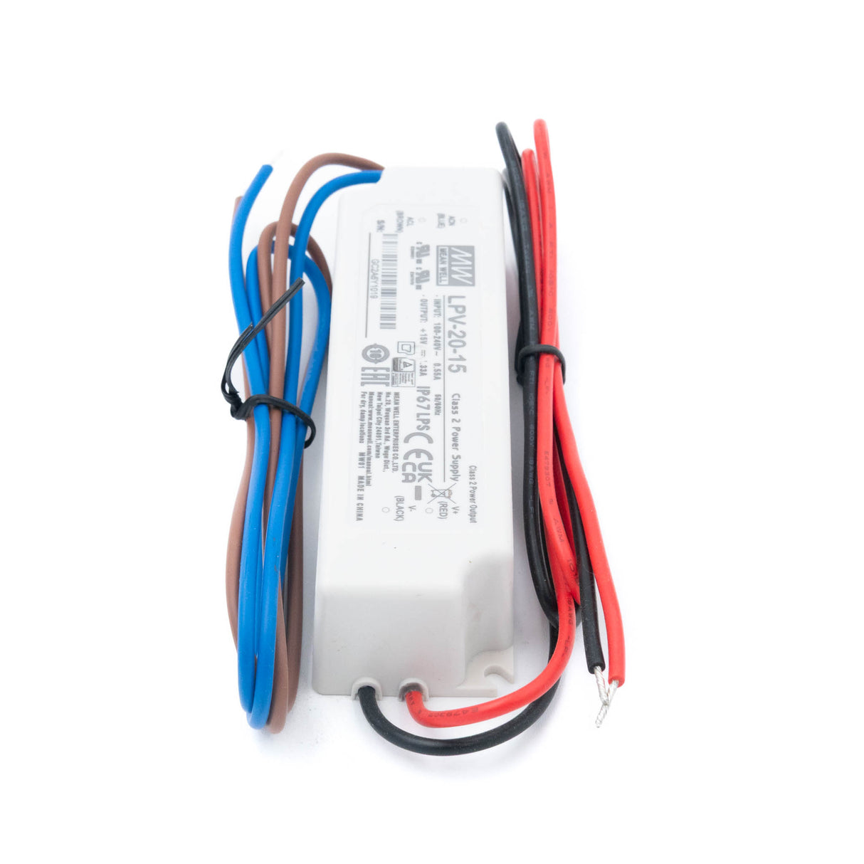 Mean Well LPV-20-15 LED Driver — 20W 15V 1.33A IP67 Waterproof - PHOTO 2