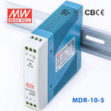 Mean Well MDR-10-5 Single Output Industrial Power Supply 10W 5V 2A - DIN Rail