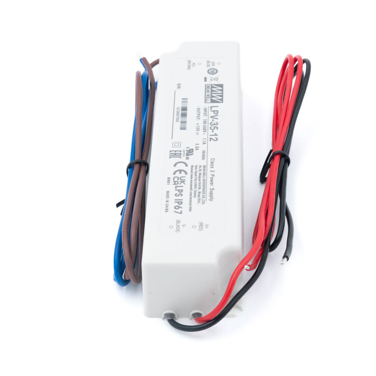 Mean Well LPV-35-12 LED Driver — 36W 12V 3A IP67 Waterproof - PHOTO 2