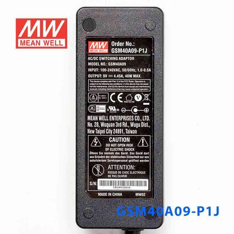 Mean Well GSM40A09-P1J Power Supply 40W 9V 4.45A - PHOTO 2