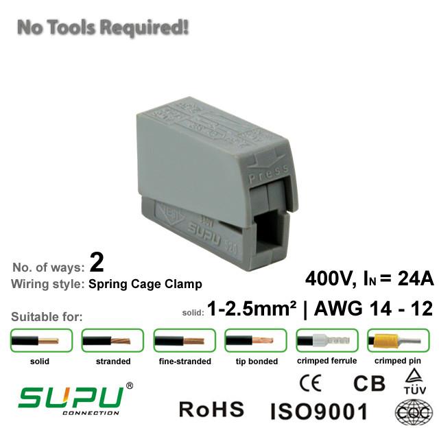 Supu 520101 Lighting Connector - 2 Way