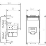 Plana RJ45 Cat6 Netsafe UTP 110 Outlet white - PHOTO 3