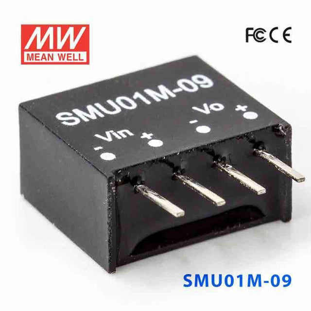 Mean Well SMU01M-09 DC-DC Converter - 1W - 10.8~13.2V in 9V out 110mA