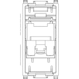 Plana RJ11 Phone Jack 6/4 White - PHOTO 2